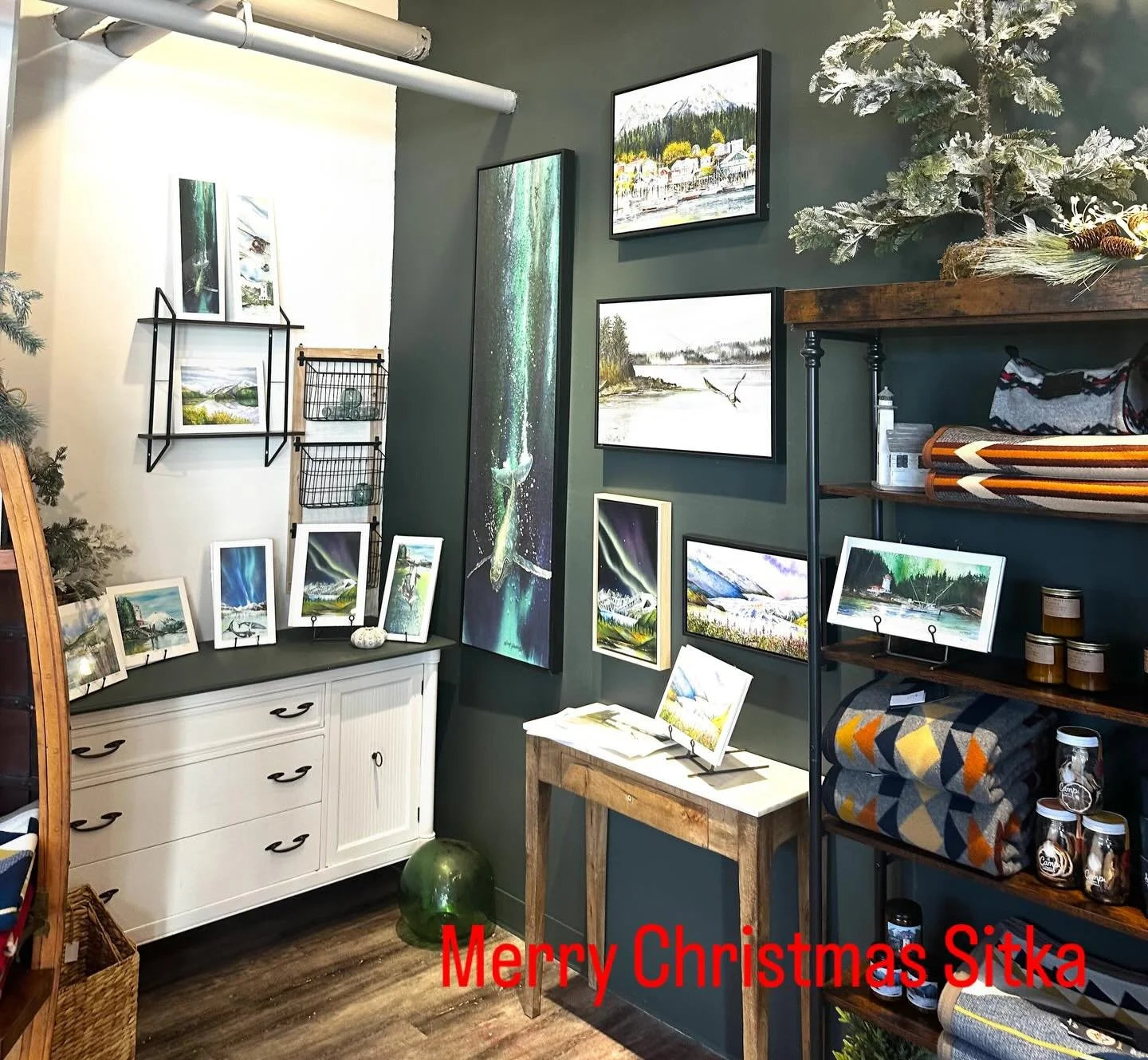 Come see us at Sitka Lighthouse!! @sitkalighthouse #watercolors #alaskanart #sitkaalaska #christmasgiftideas #localart