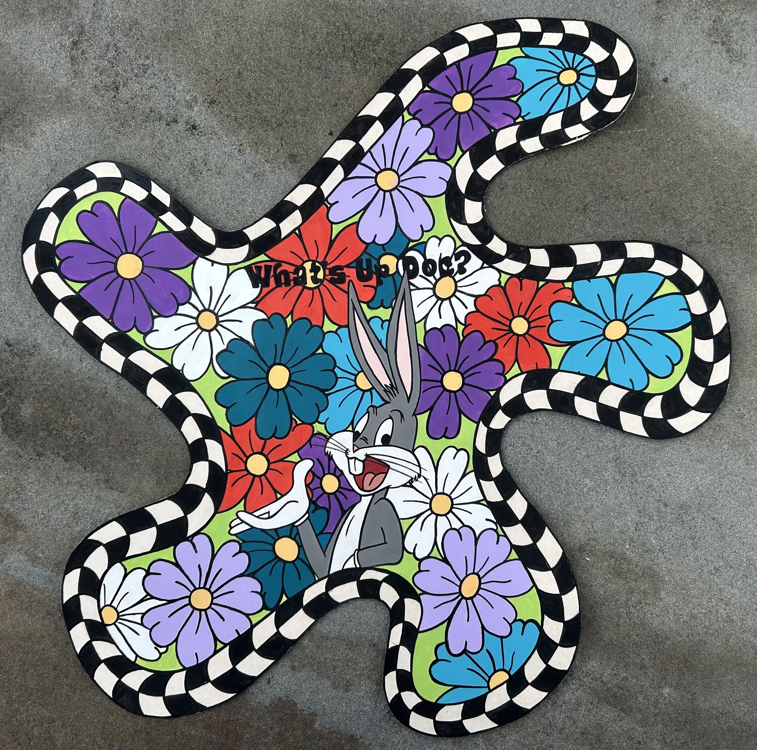 "What's Up Doc" - Acrylic on Paper - 14x14in