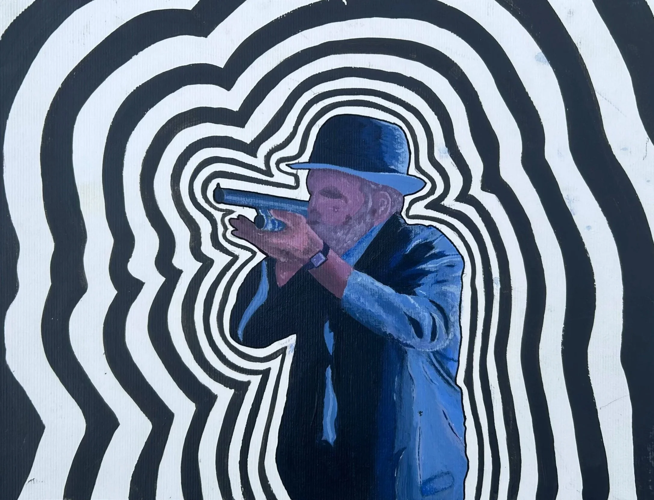 "Downtown LA" Acrylic on paper - 9x12in