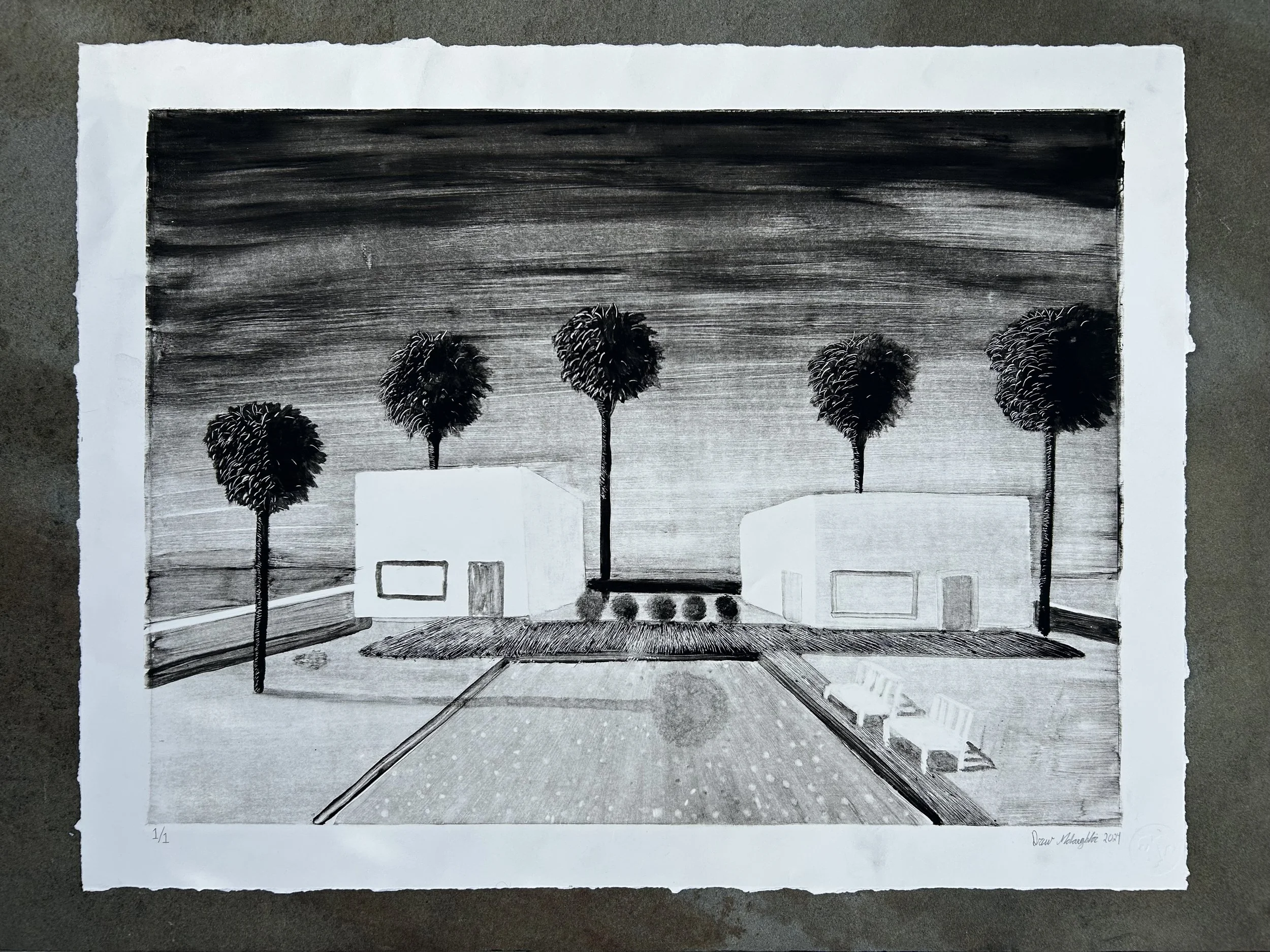 Untitled Plexigalss Monoprint - 18x24in