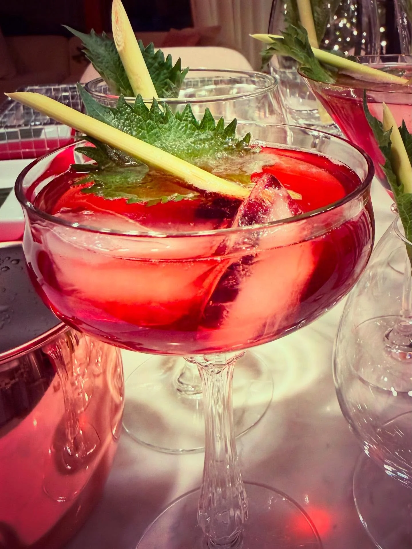 A very fun, very special private dinner for 8 in Westport, CT!! Amuse-Bouche:

Ume&ndash;Lemongrass Fizz Ume plum soda, fresh cherry juice, lemongrass 

Chicharr&oacute;n and Avocado Puff&nbsp;
puffed&nbsp;pork skin, yuzu-avocado mousse,&nbsp;diced d