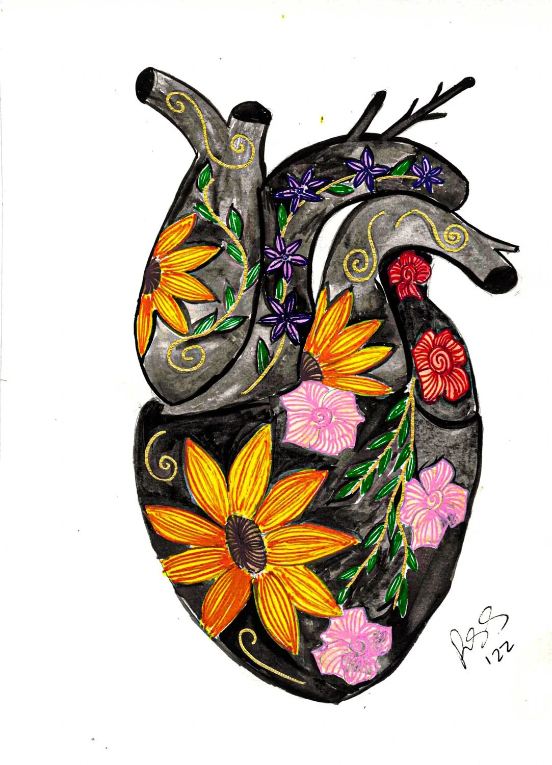Corazon de barro 8.5''x11''
watercolor
2022