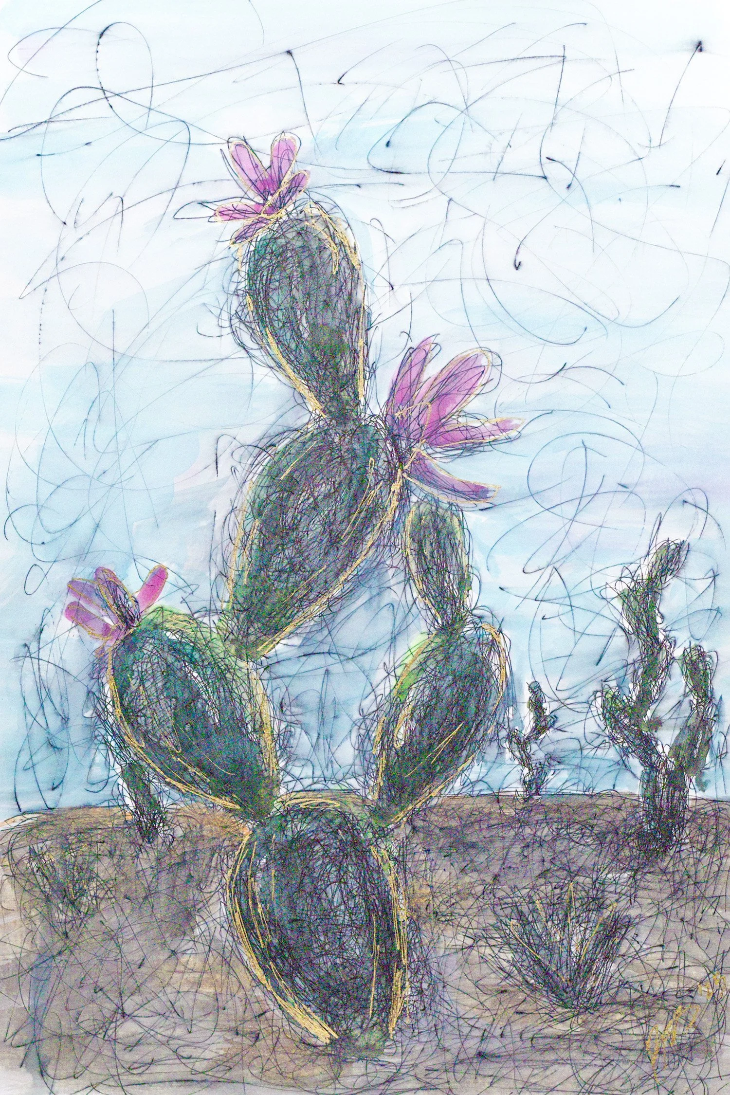 Cactus
Watercolor and pen
11"x14"