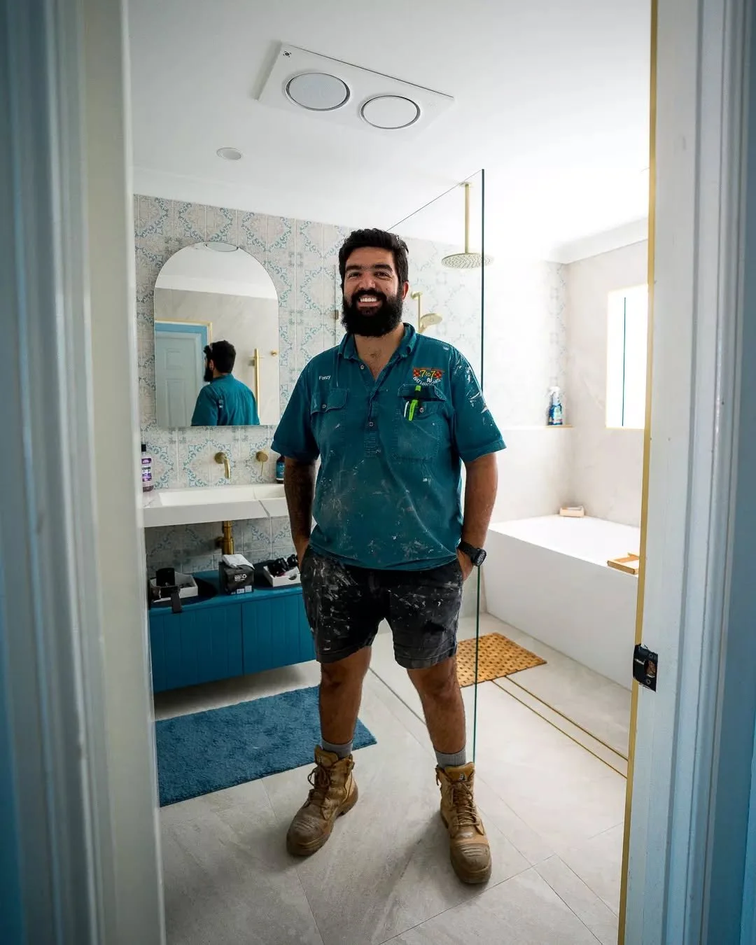 Fonzie is pretty happy with how this one turned out&hellip; and fair enough. #tradielife #renovationproject #bathroomreno #onsite #jobdone