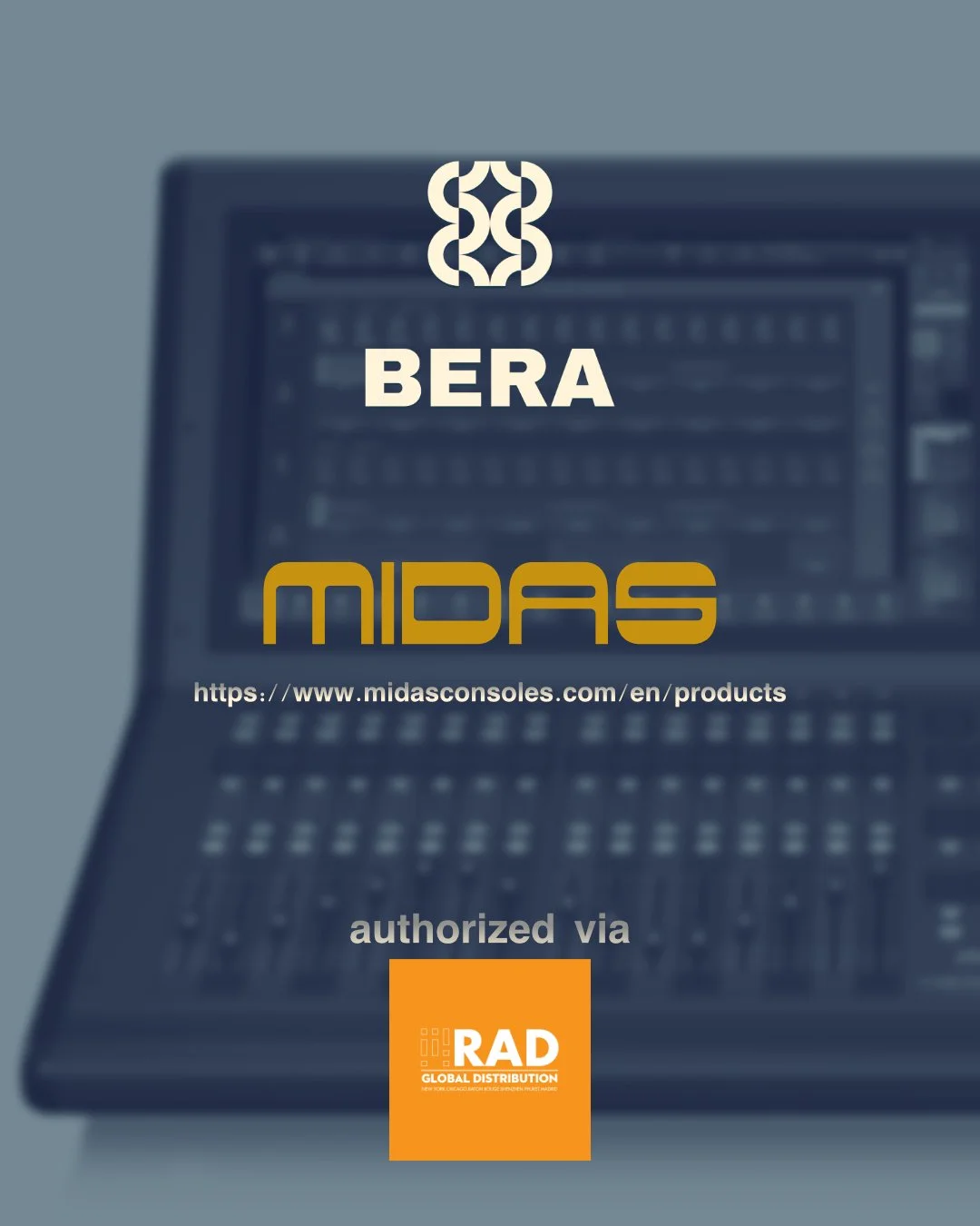 Midas: Authorized AV procurement for Midas digital mixing consoles and stage boxes. Integrated into live performance and networked audio topologies by BERA Solutions, Savannah, GA.