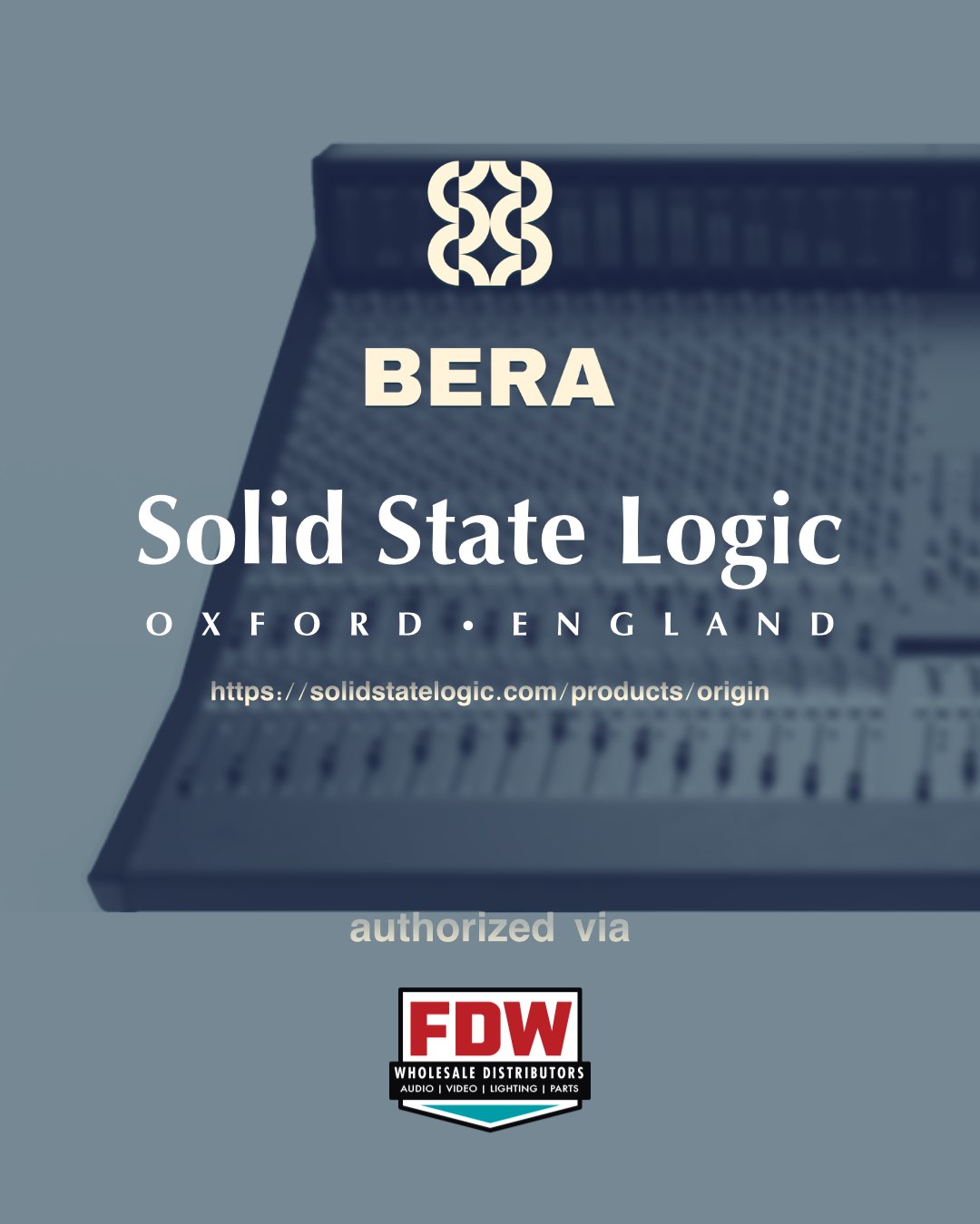SSL (Solid State Logic): Authorized AV specifier and procurement partner for Solid State Logic mixing consoles and processing. Engineered for master-grade studio environments by BERA Solutions, Savannah.