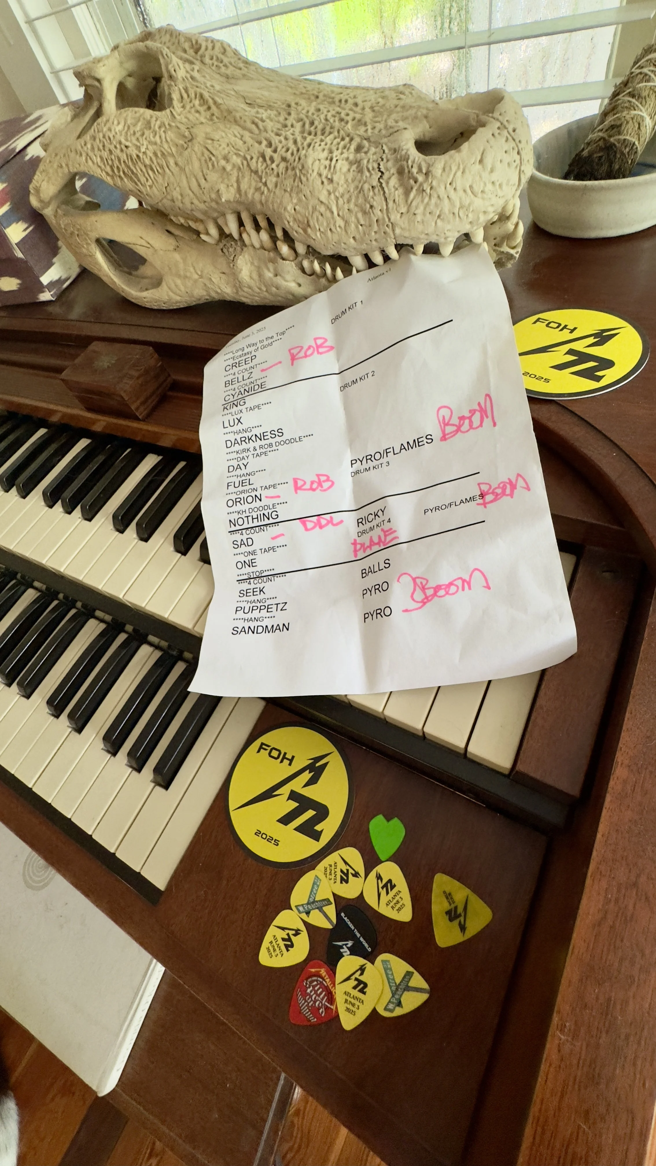 Metallic setlist and custom guitar picks.jpg