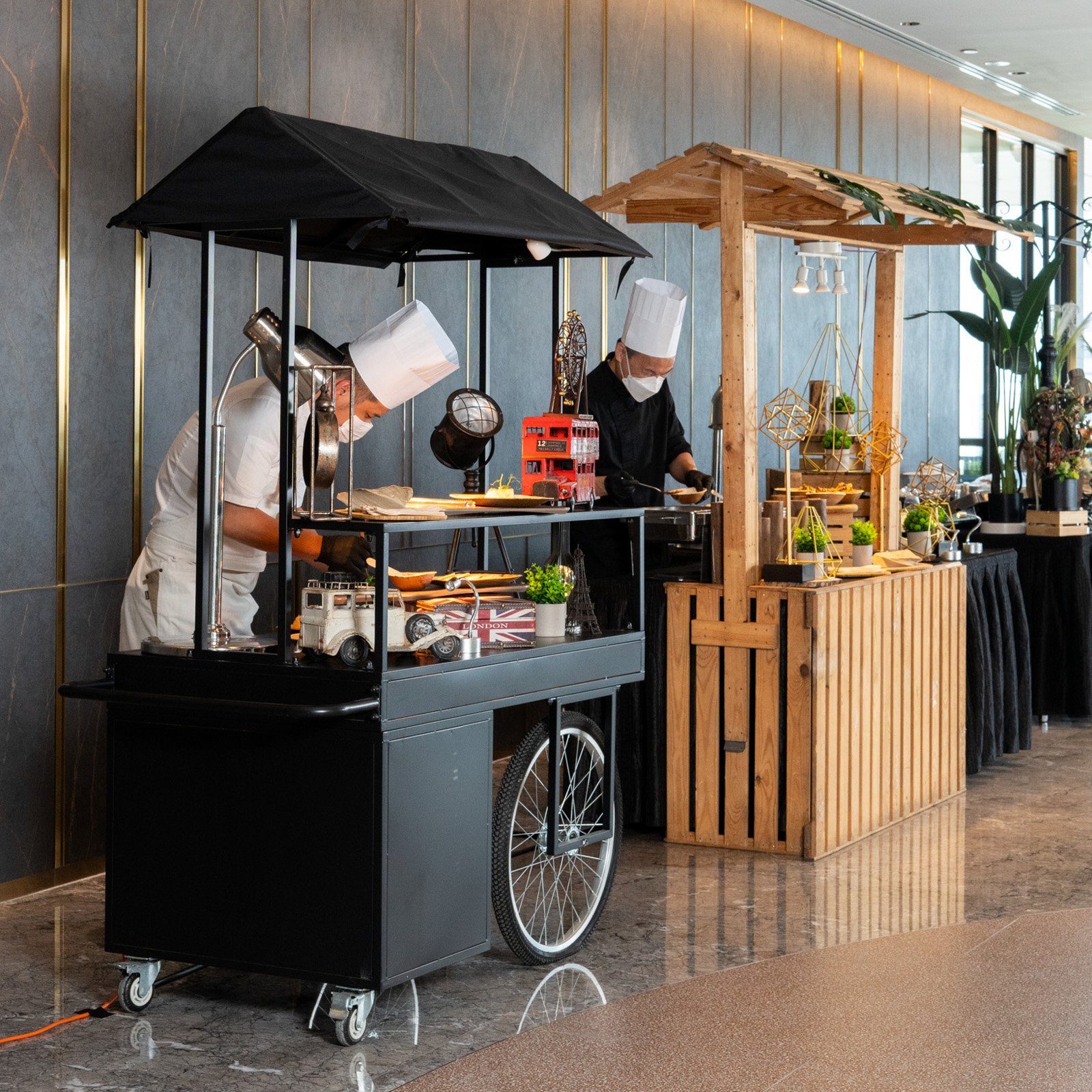 Food Station Rack Live Food Station Catering in Singapore - LAVISH