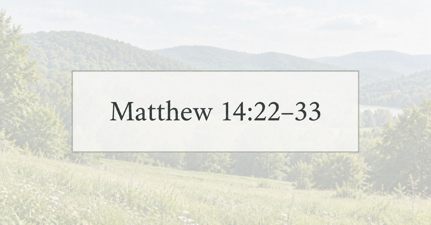 Trusting Jesus in the Storm