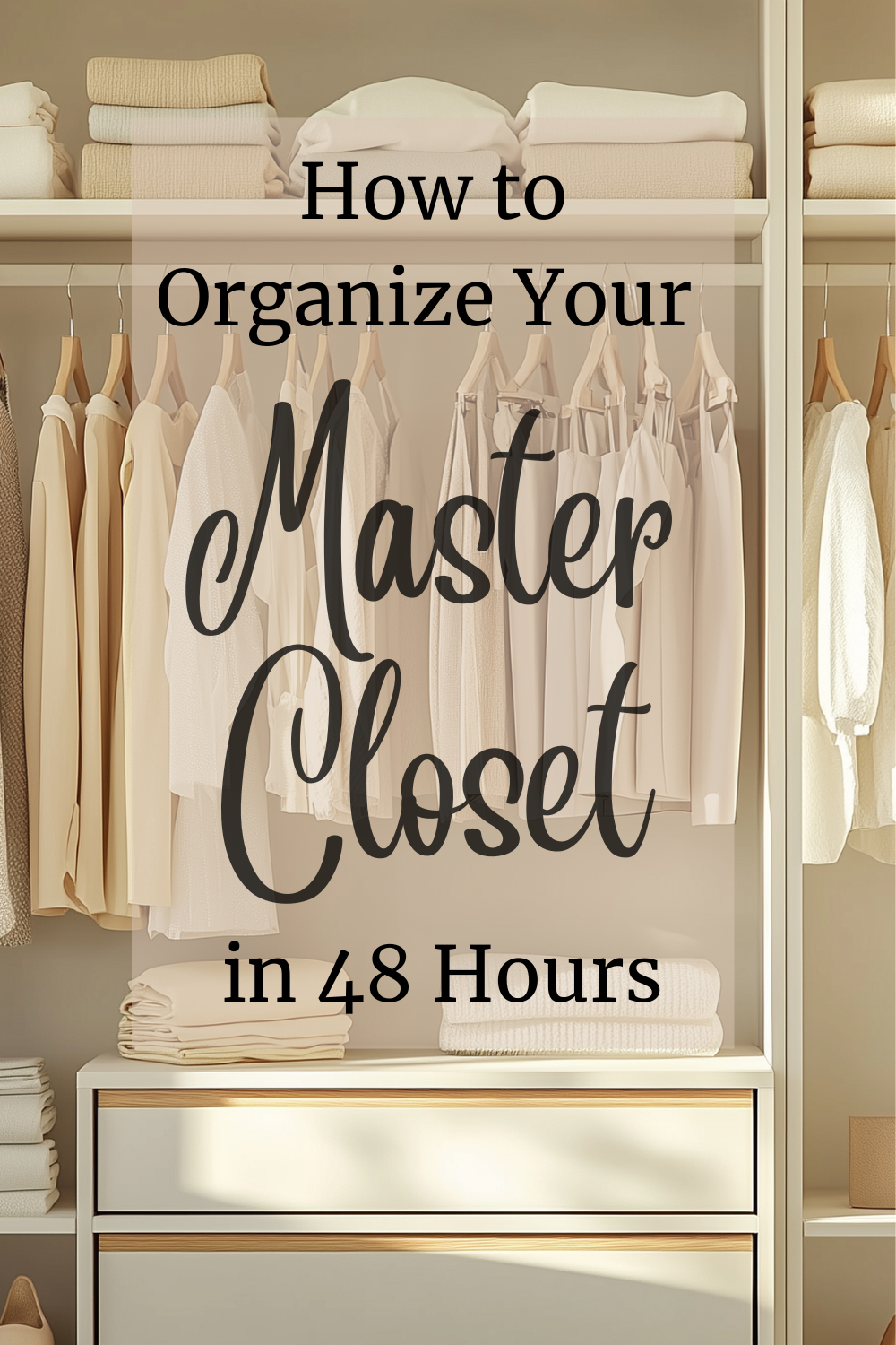 How to Organize Your Master Closet in 48 Hours