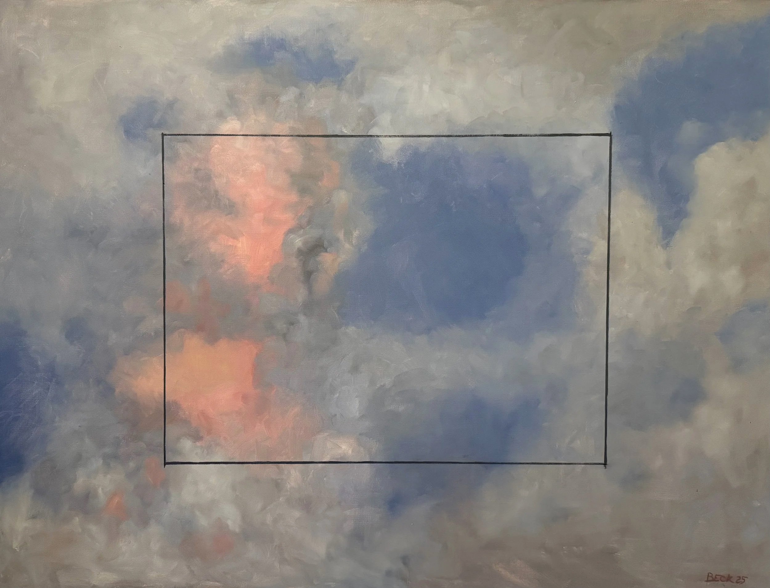 Rosy Nimbus, 2025, 30x40 inches, Oil on Canvas