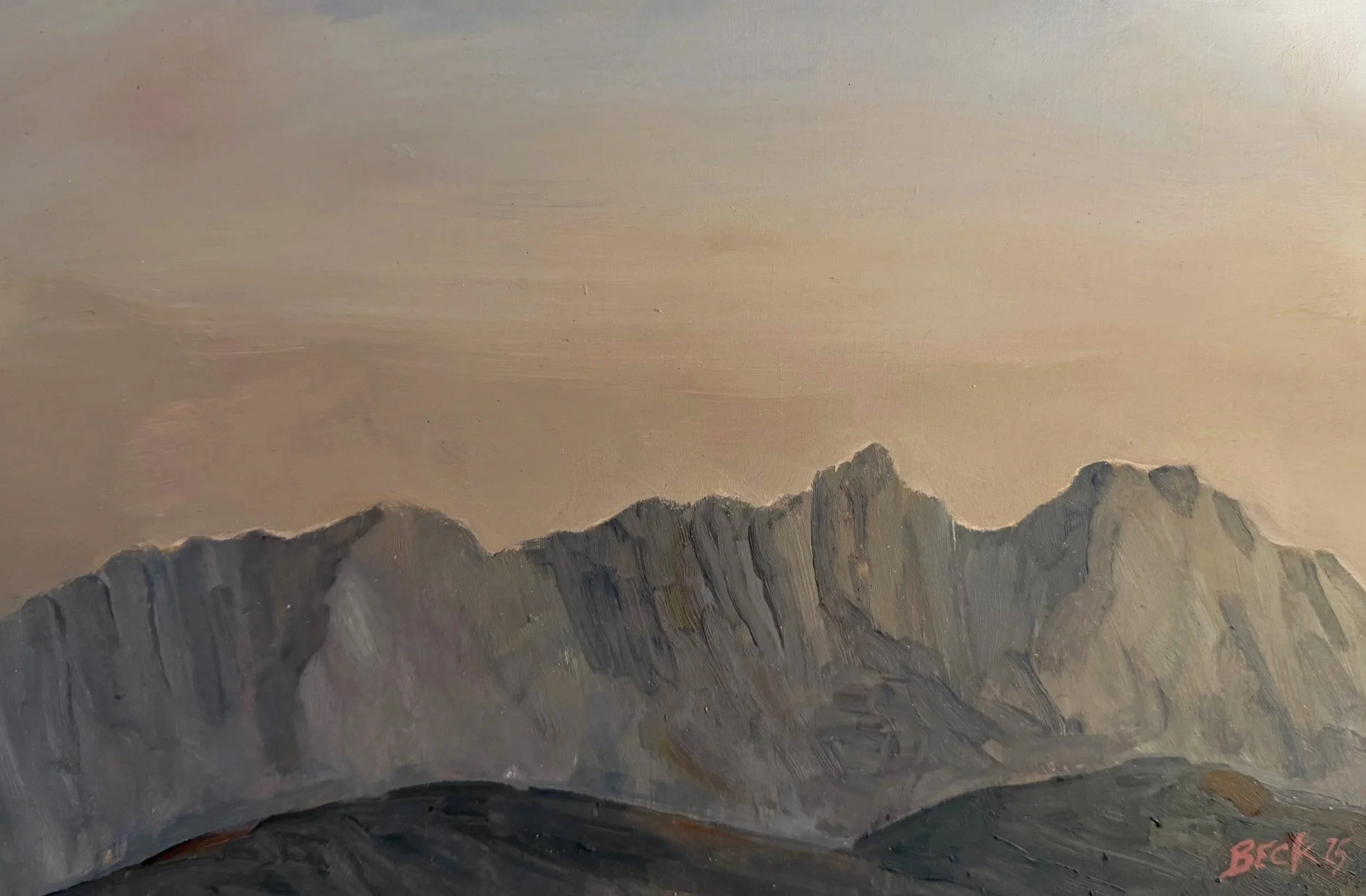 Dolomite II, 2025, 11x14 inches, Oil on board