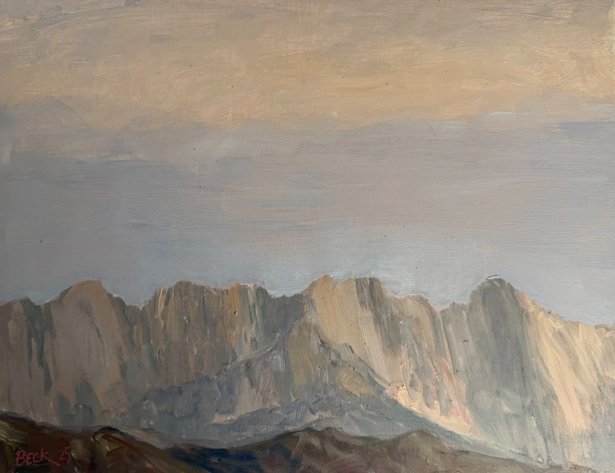 Dolomite I, 2025, 11x14 inches, Oil on board