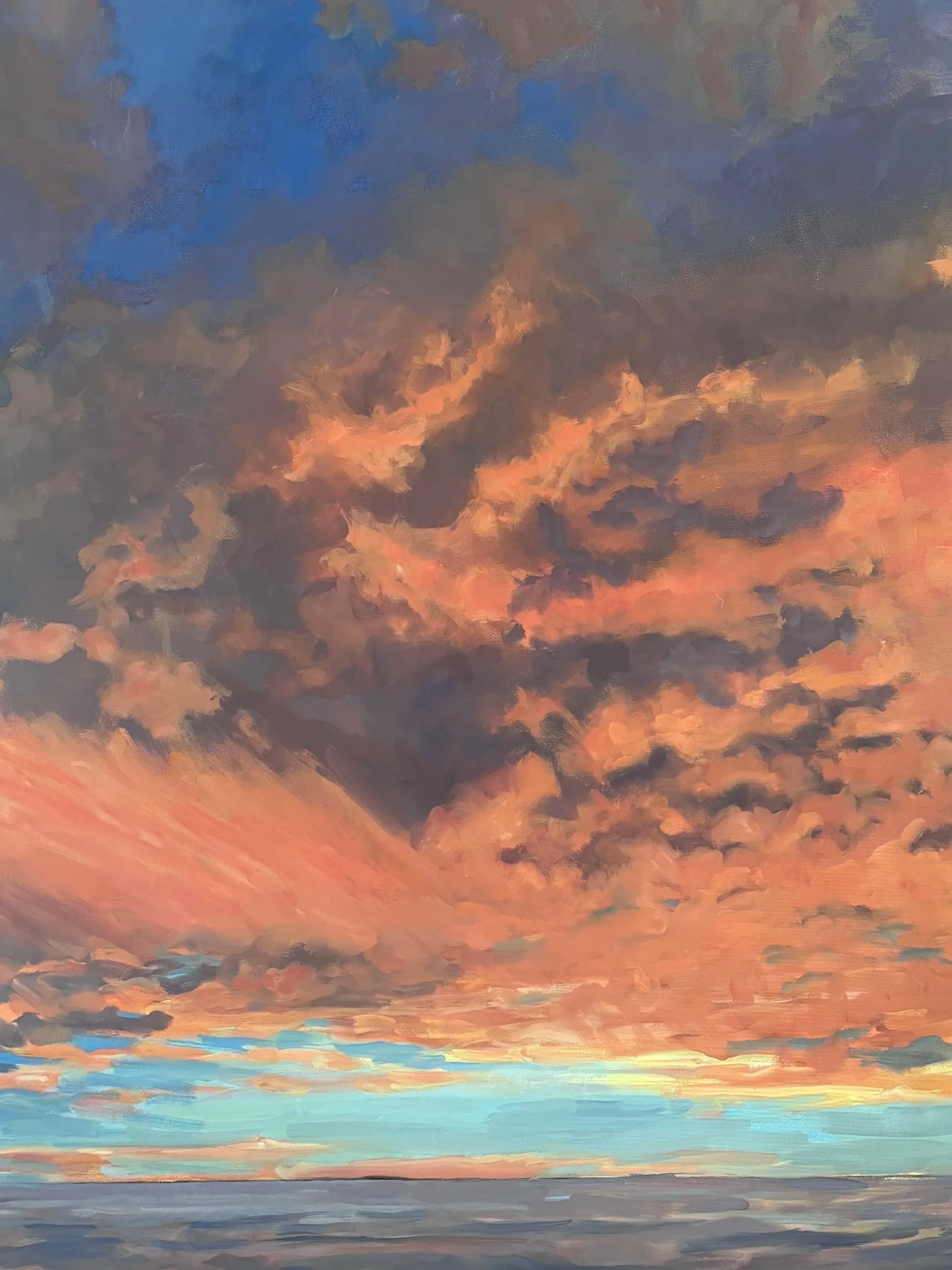Fairweather Evening, 2024, Oil on canvas, 40x30inch, $2000
