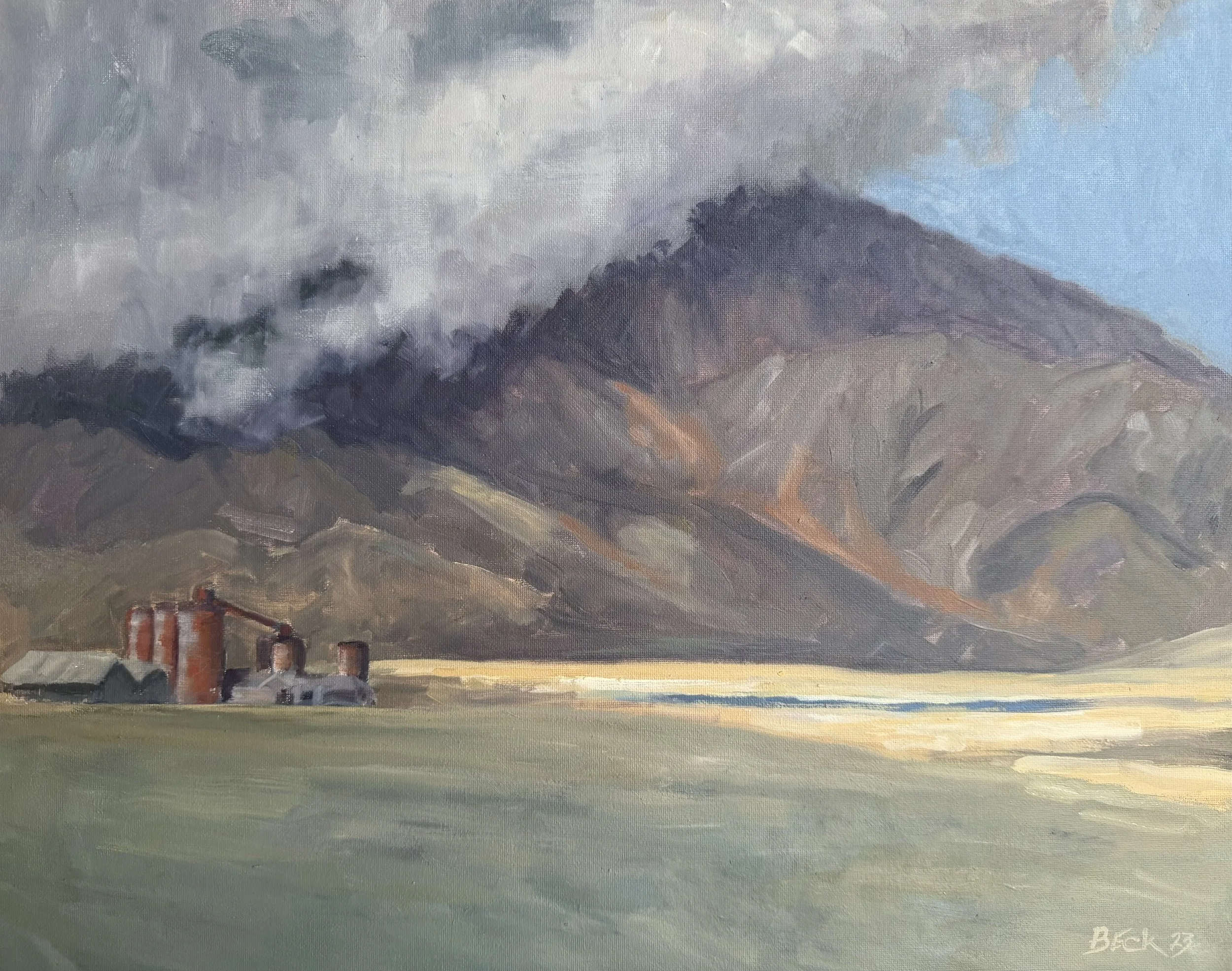 Dry Lake, 2024, 11x14, Oil on Board