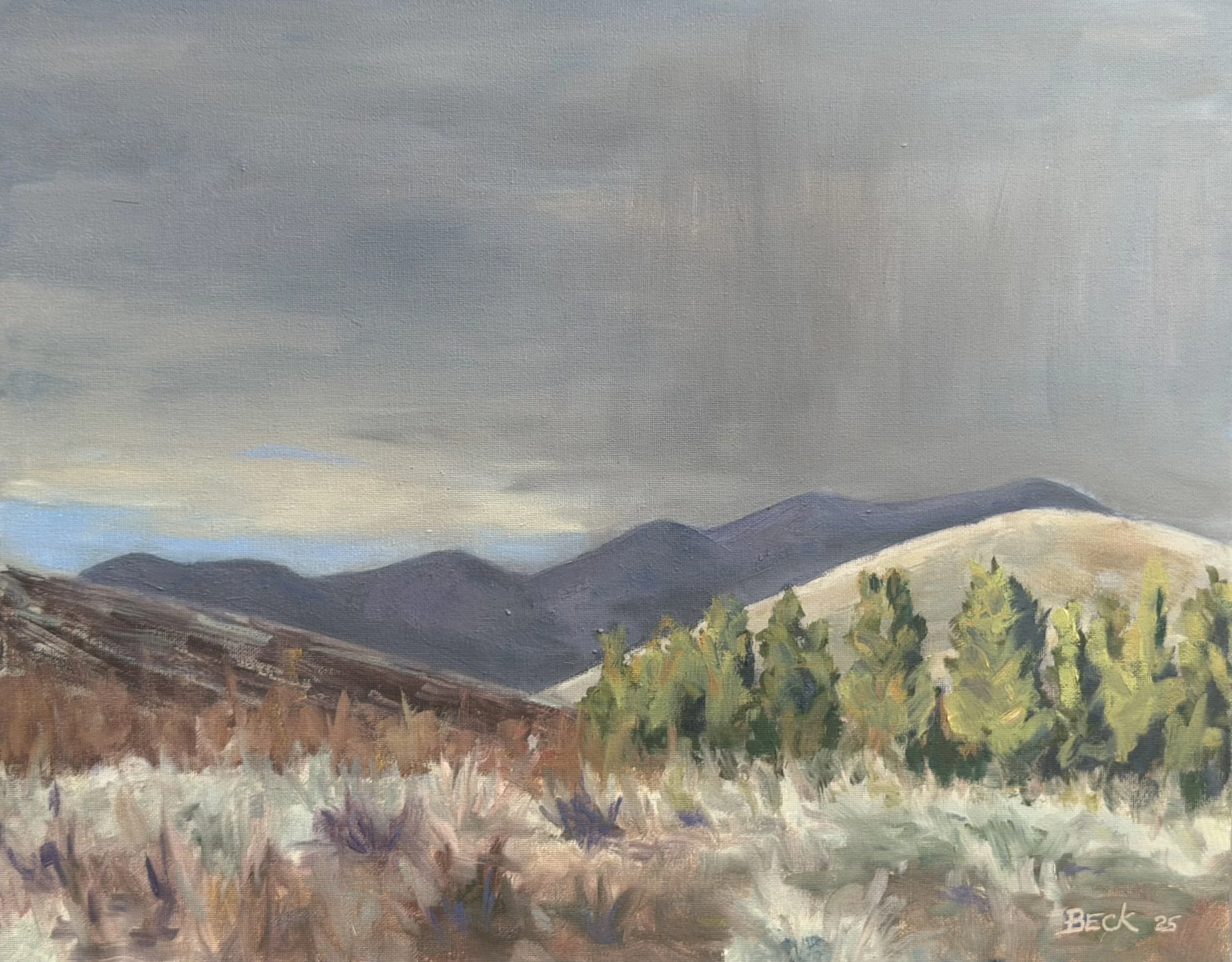 Virginia Lakes 7:20, 2025, 16x20, Oil on Canvas