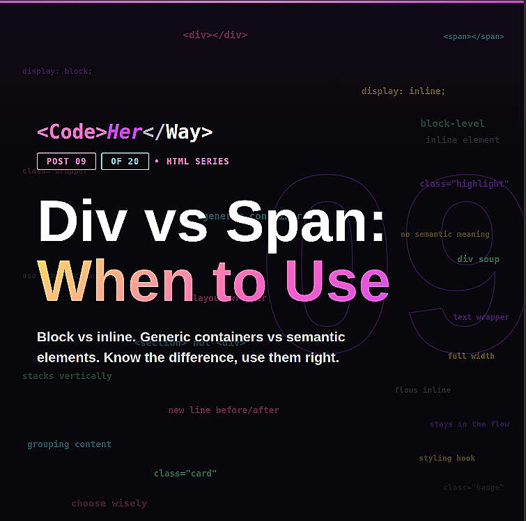 CodeHerWay: Div vs Span