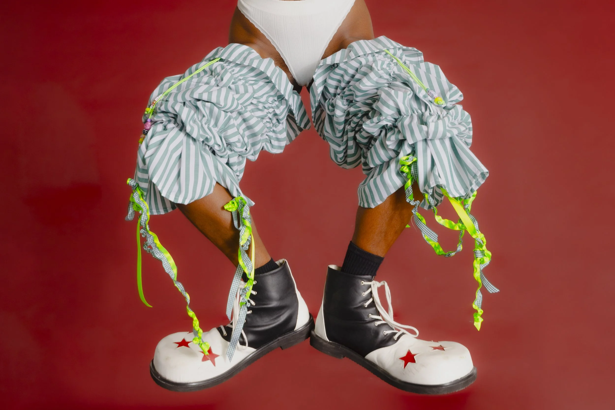 GREEN STRIPE PANTALOON