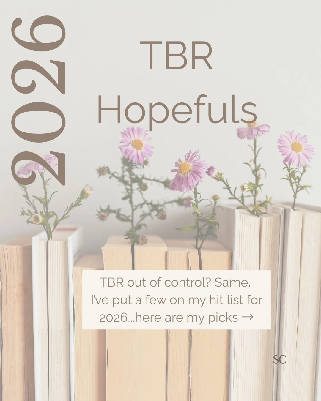 My 2026 TBR hopefuls ✨
This is very much a mood board, not a contract.
Some will be read, some will be swapped, new releases will absolutely derail me - and I&rsquo;m completely unbothered by that.
Reading is meant to be exciting, not stressful 🤍

T