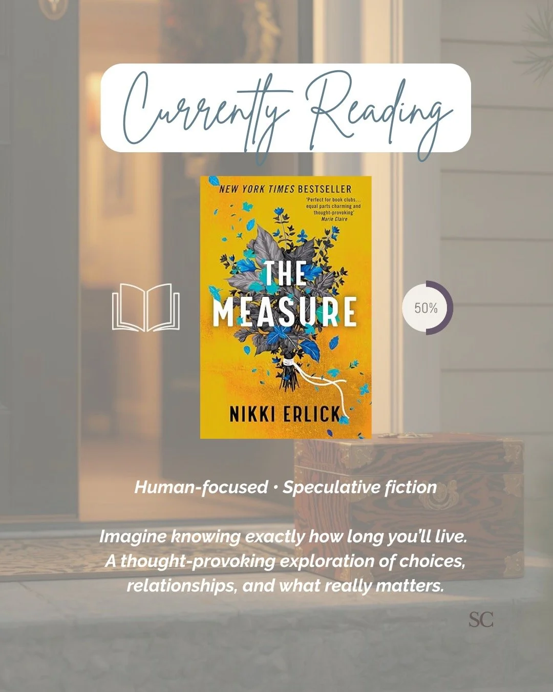 Ever wonder how knowing your lifespan might change your life? Halfway through The Measure and really enjoying it 📖 Listening to Katabasis on audio (10% in) and can&rsquo;t wait to start A Far-Flung Life (ARC) once I finish. Loving this mix of though