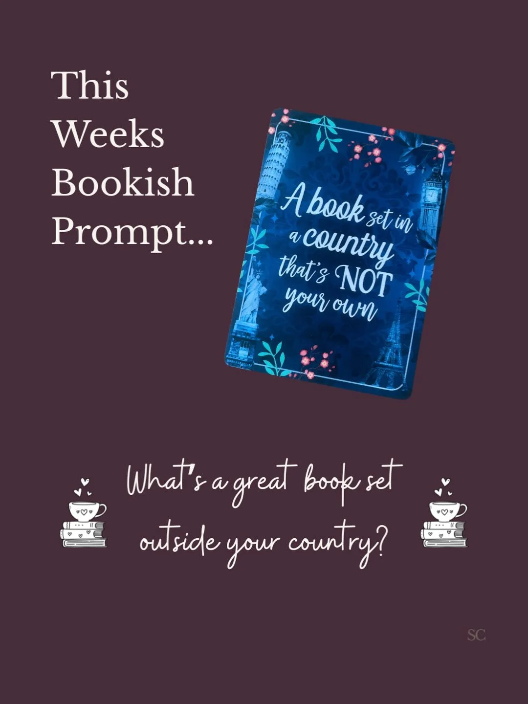 This week&rsquo;s bookish prompt is a fun one&hellip;

A book set in a country that&rsquo;s not your own. 🌍📖

My pick is My Friends by Fredrik Backman, set in Sweden, and like most of Backman&rsquo;s stories, it&rsquo;s thoughtful, emotional, and q