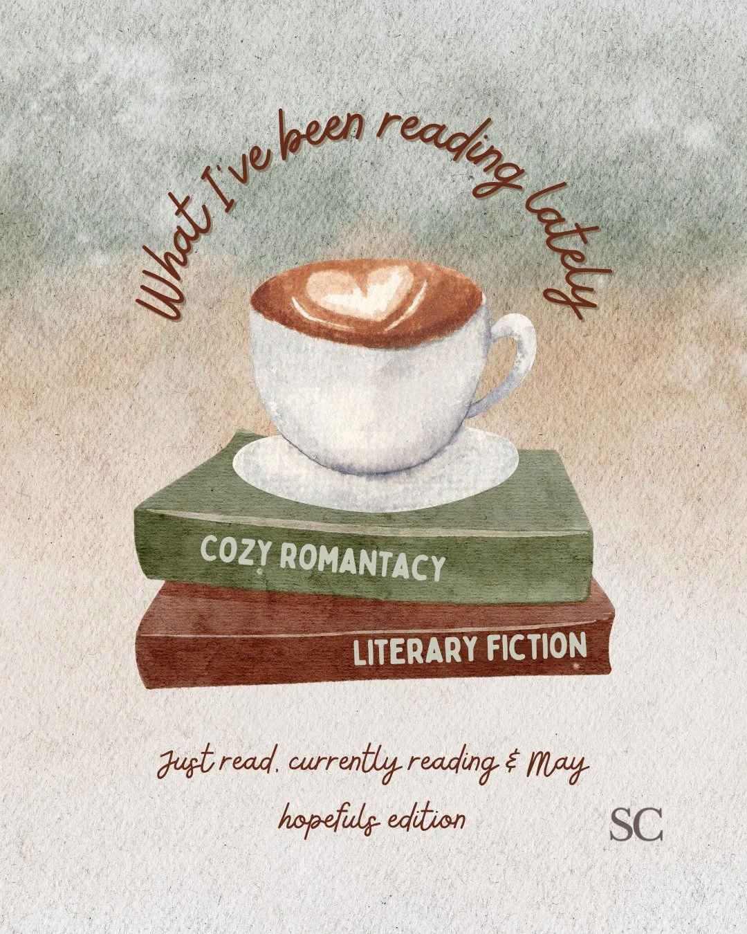April reads, current reads, and the hopeful stack waiting for May ☕️🕊️✨

In April, I finished *Brew Diligence* by Lara McKenzie - cozy supernatural chaos, laugh-out-loud funny, a little mystery, a little danger, and all that warm found family energy