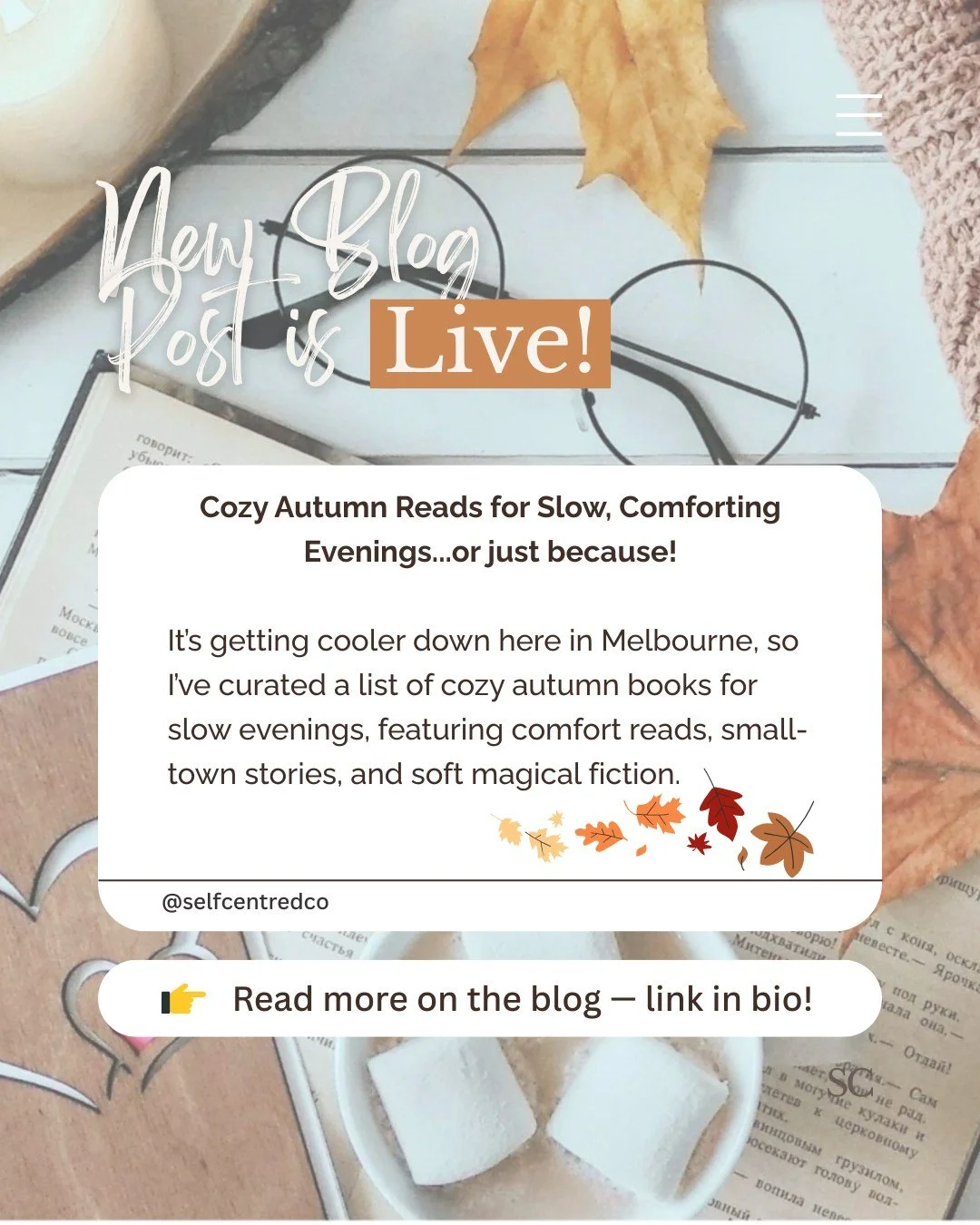 It&rsquo;s mid-autumn here in Melbourne, and I&rsquo;ve fully leaned into the slower, softer reading mood that comes with it.
For those of you here in Australia, you&rsquo;ll probably feel this shift too. And for those of you heading into spring or s