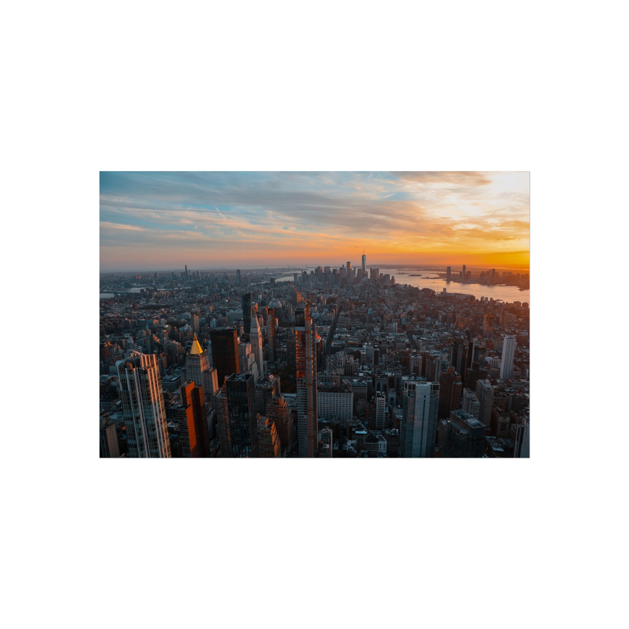 NYC Sunset Skyline Print