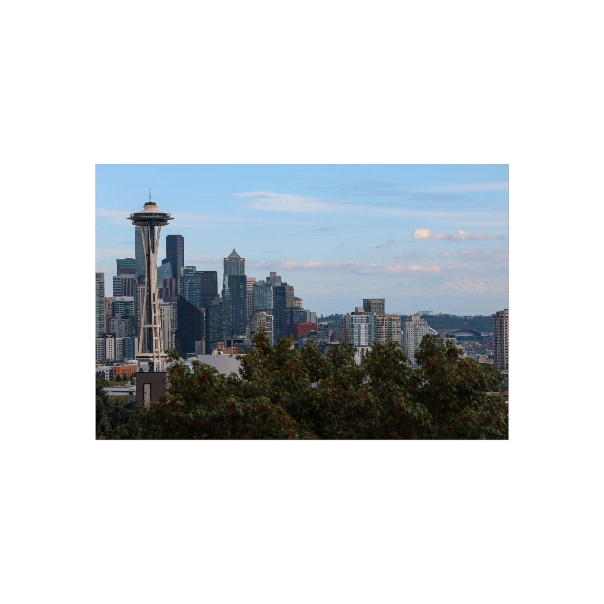 Seattle Skyline & Mount Rainier Print