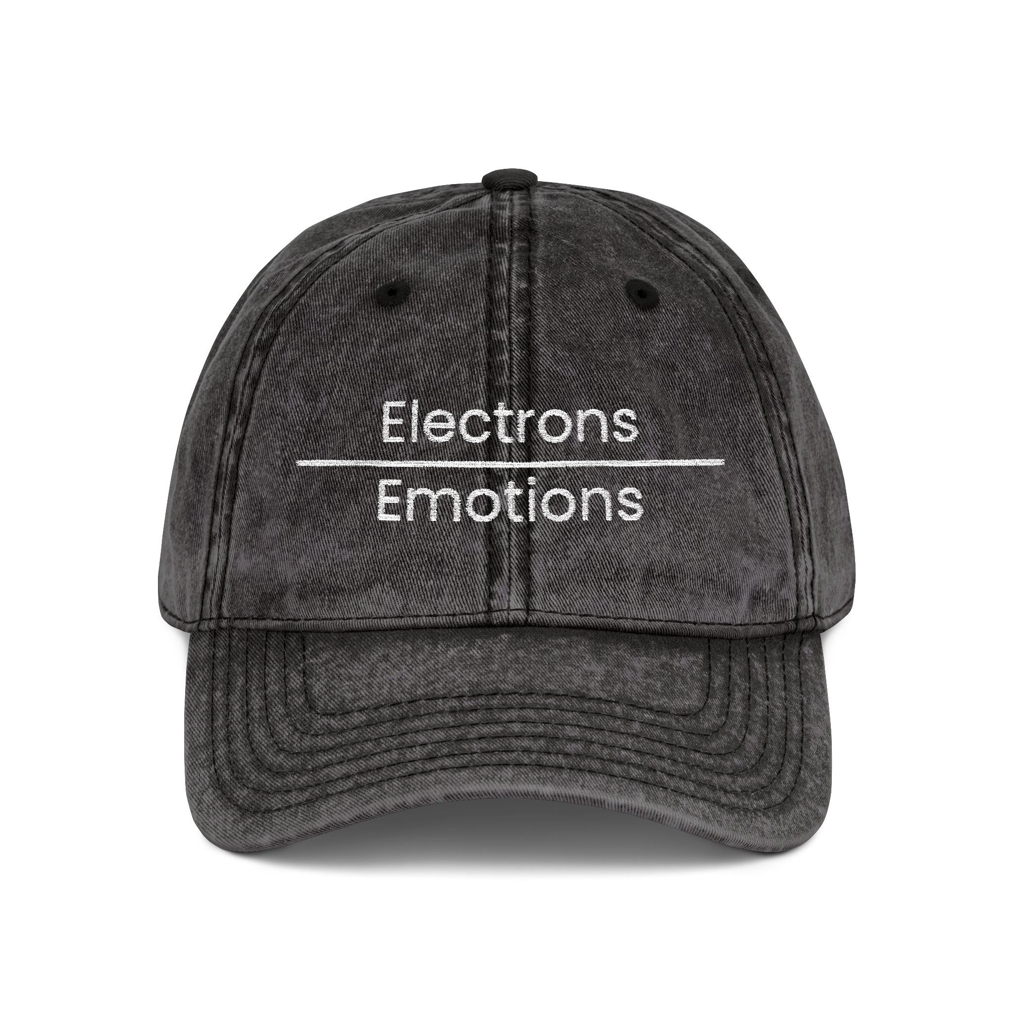Electrons Over Emotions | Embroidered Vintage Cap