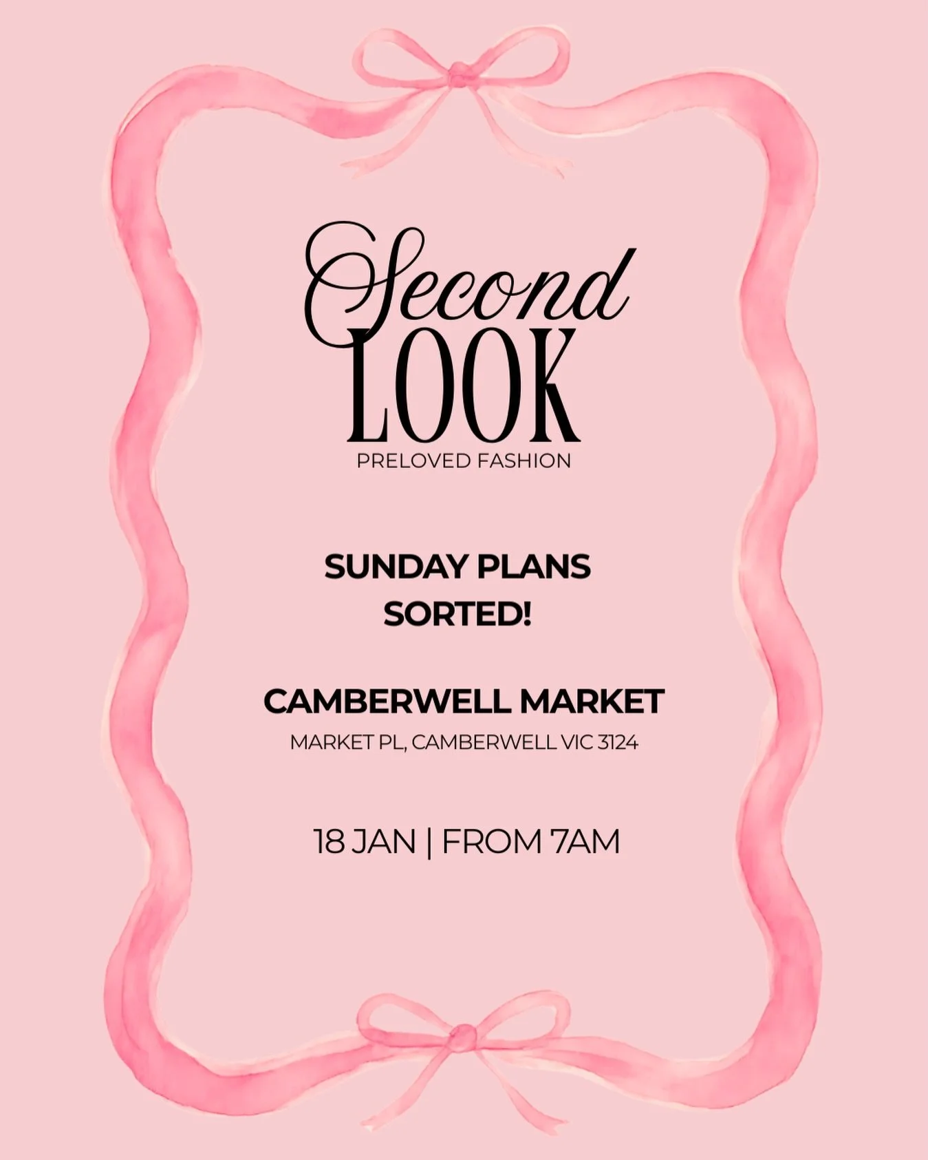 Join us at our new location this Sunday 💖
📍 Camberwell Market | From 7am