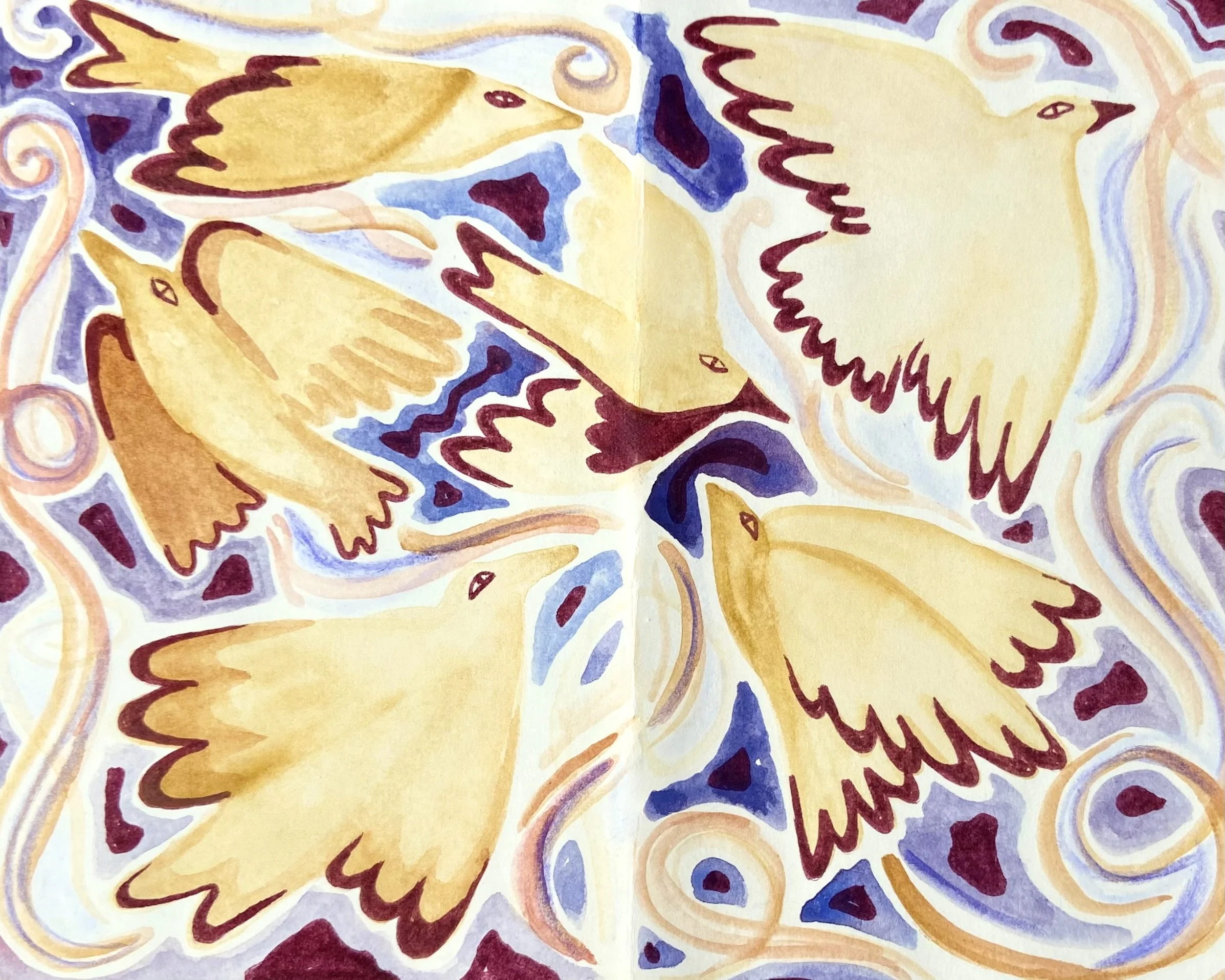 'In Flight' greeting card