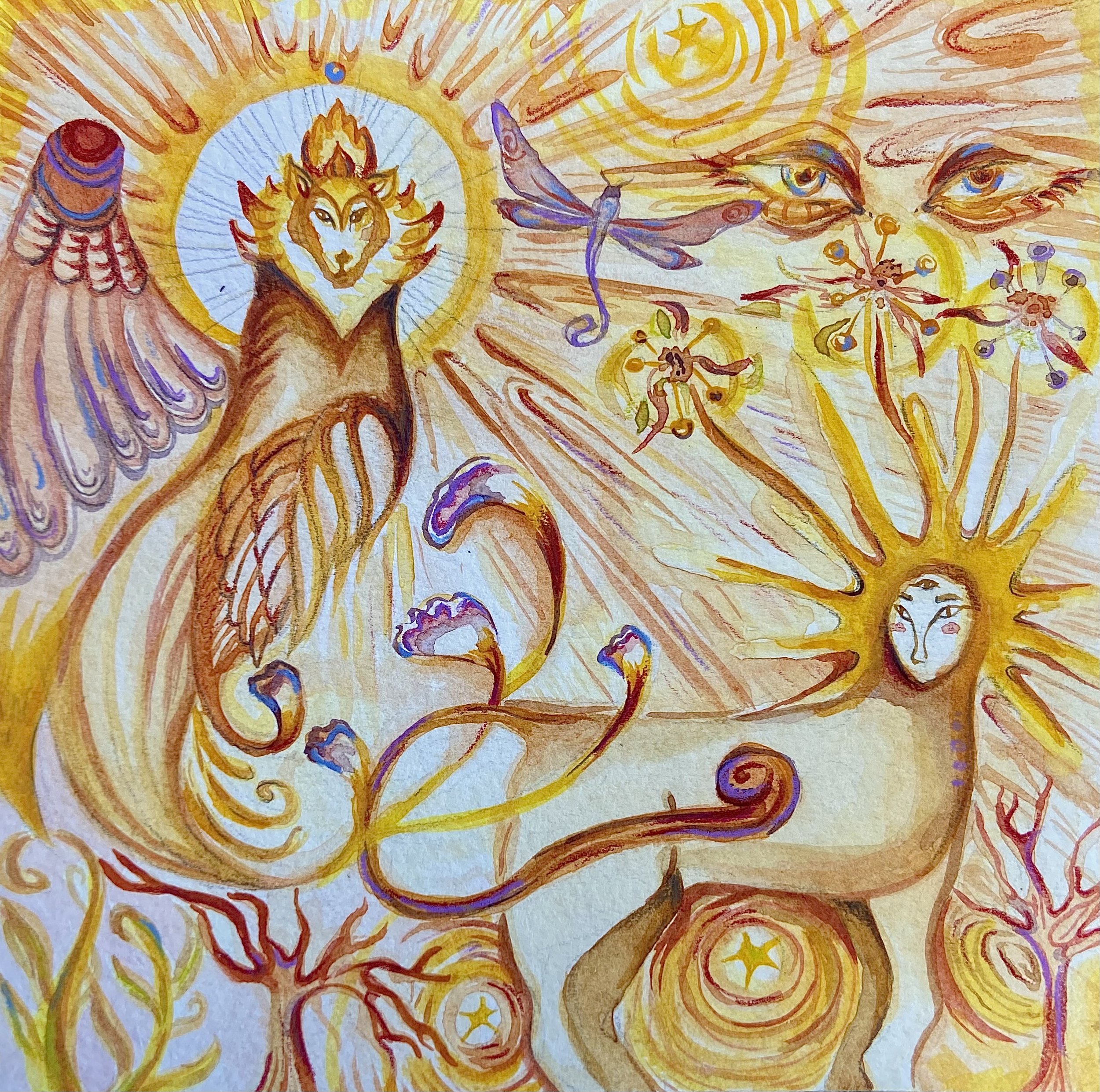 watercolor 8 x 8"