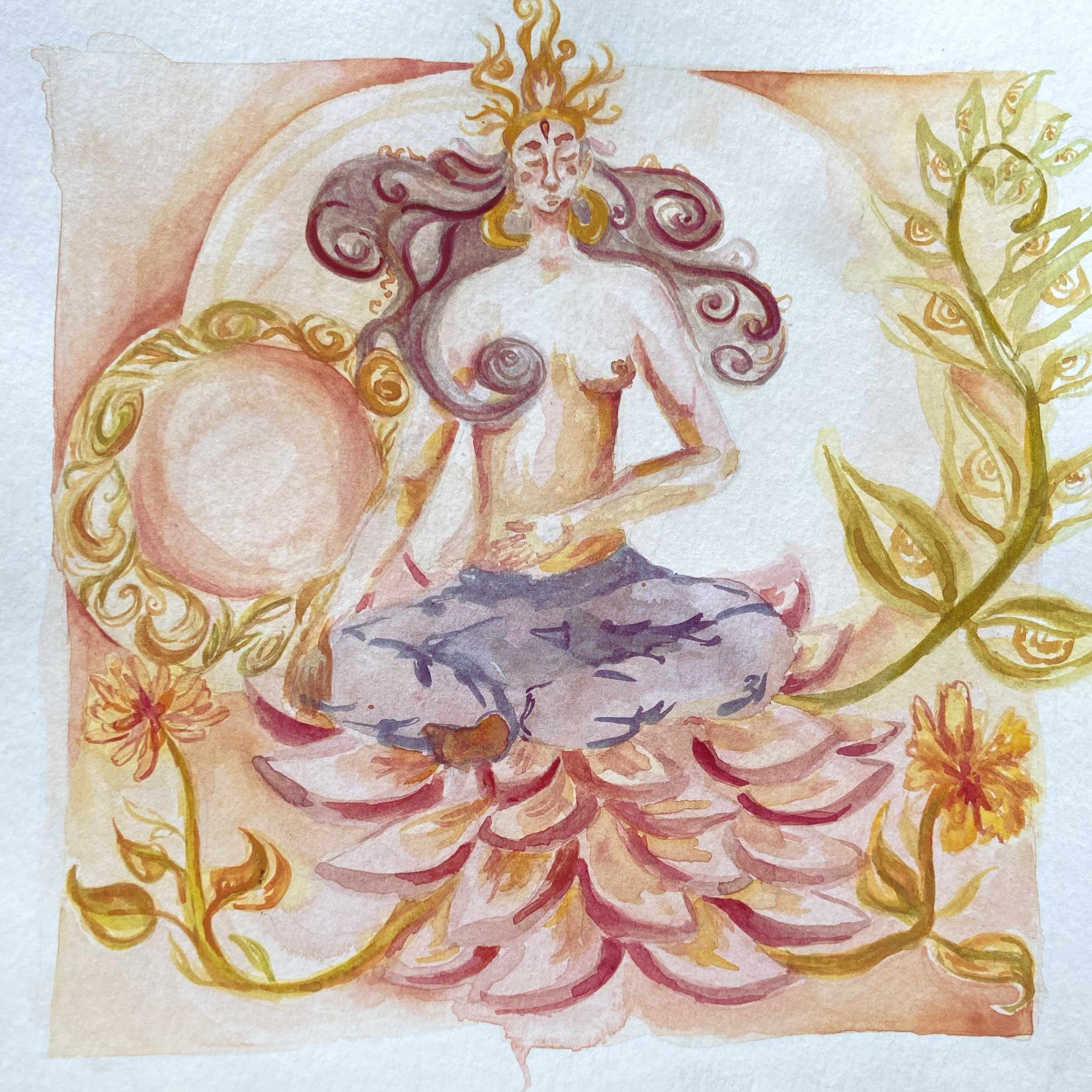 watercolor 8 x 8"