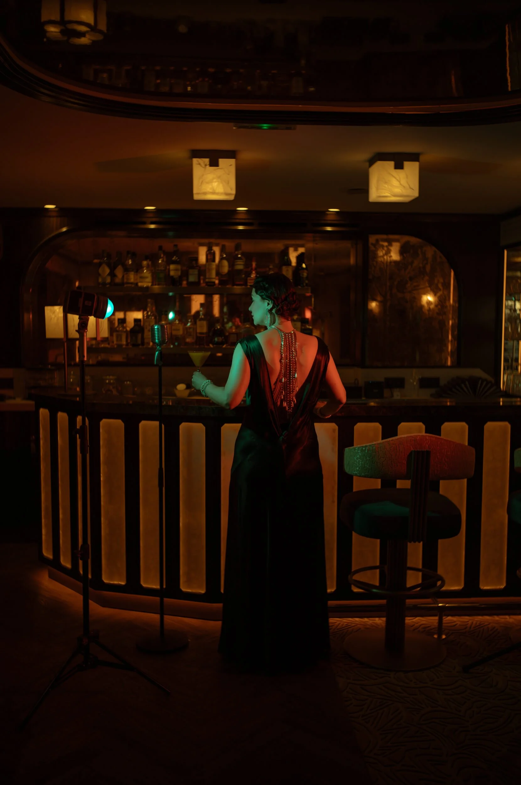Ô de Mon Chéri photographed at Minuit Express cocktail bar in Paris with a visible Harlowe LED light, Leica M11-D and Mandler 35mm f/2 lens.