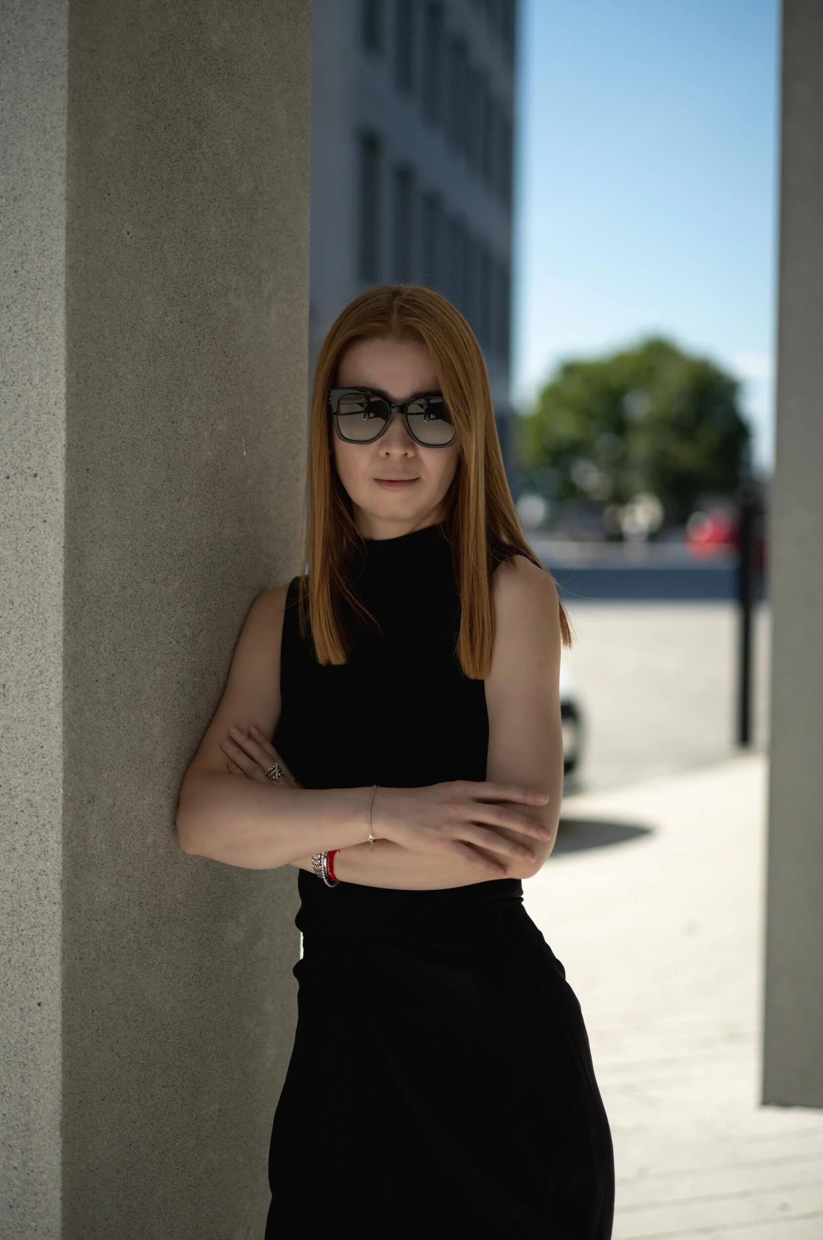 Portrait of Aliya photographed at Leitz Park with the Leitz Summicron-M 66 f/2, demonstrating the lens's smooth rendering and natural subject separation.