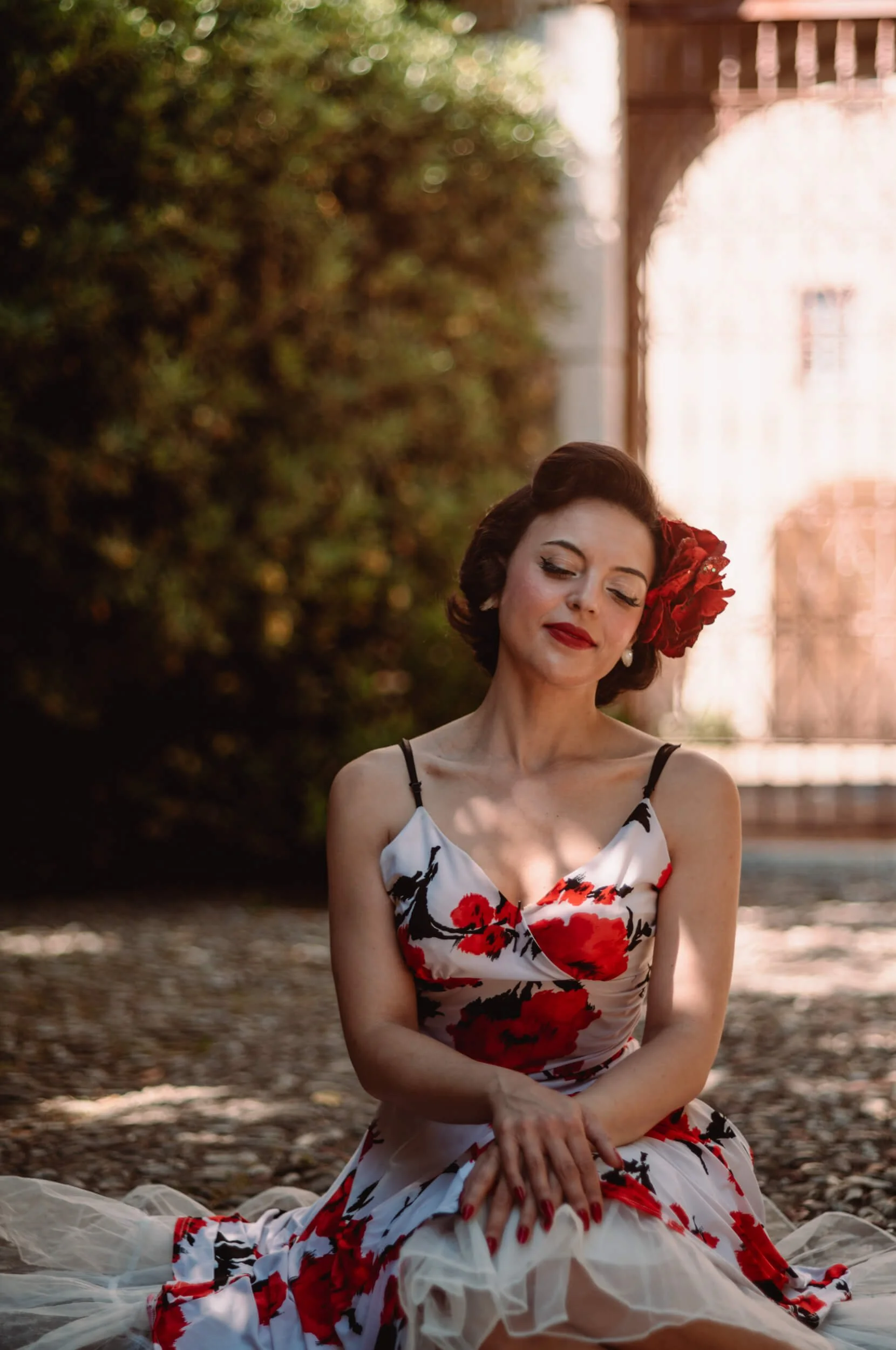 Rose garden portrait photographed with Leica M11-D and Light Lens Lab 75mm f/2 SPII