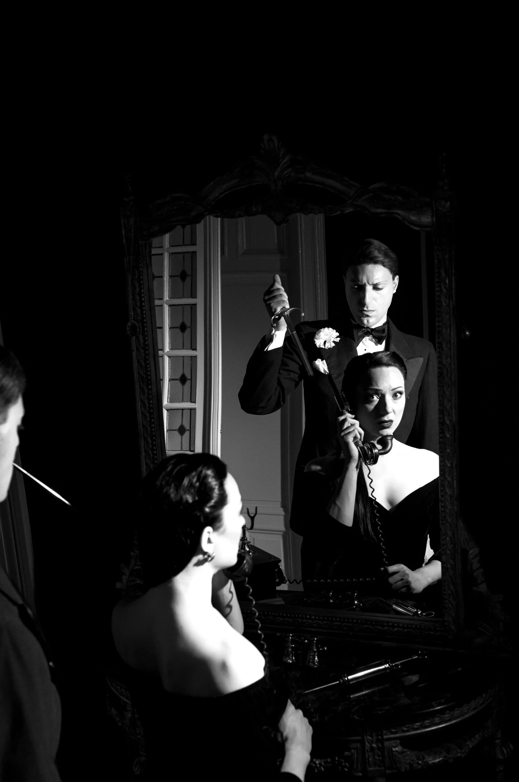 Morbid Halloween portrait photographed with the Leica M11 Monochrom and Dual Range Summicron
