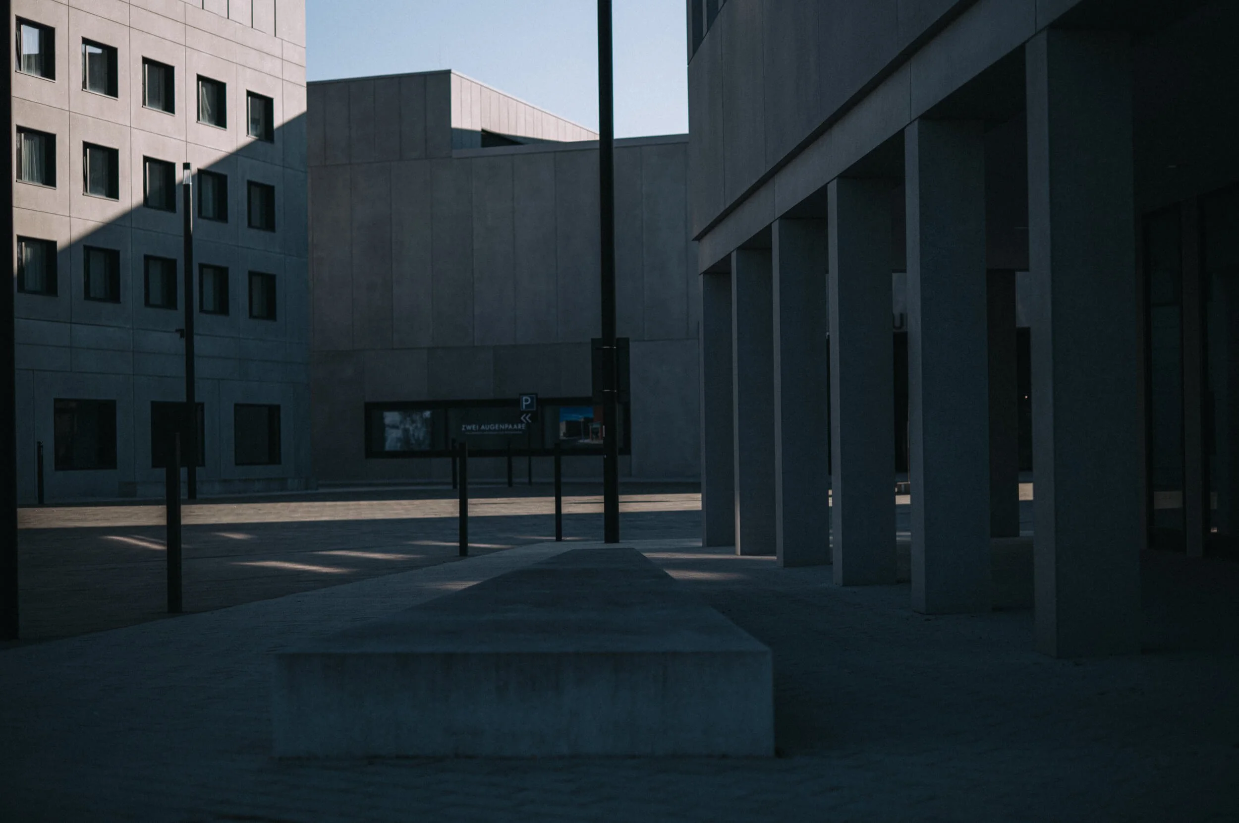 Bauhaus-inspired architecture at Leitz Park in Wetzlar, photographed with the Leitz Summicron-M 66 f/2.