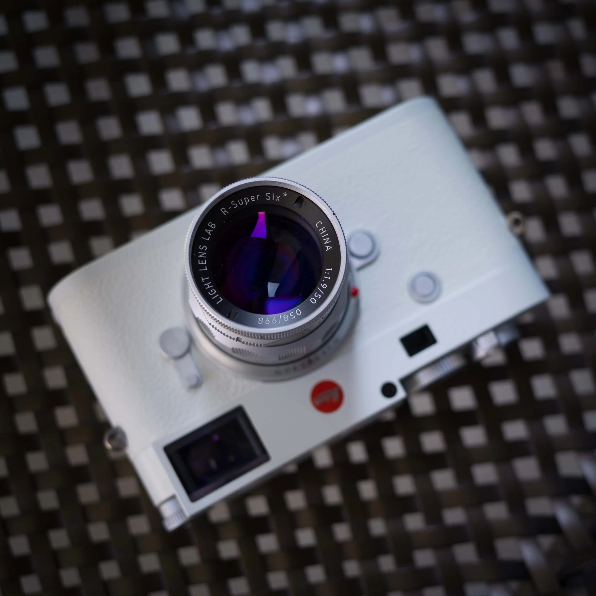 Light Lens Lab 50mm f/1.9 Rigid-ZS6 mounted on the Leica M10-P White Edition rangefinder camera.
