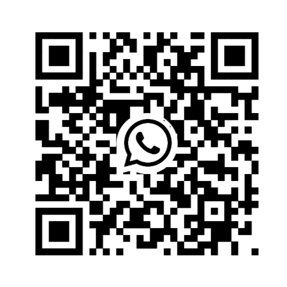 QR-Code mit WhatsApp-Logo in der Mitte.