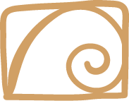 Design astratto con linee curve e motivi geometrici in tonalità marrone e oro