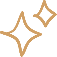 Due stelle brillanti dorate