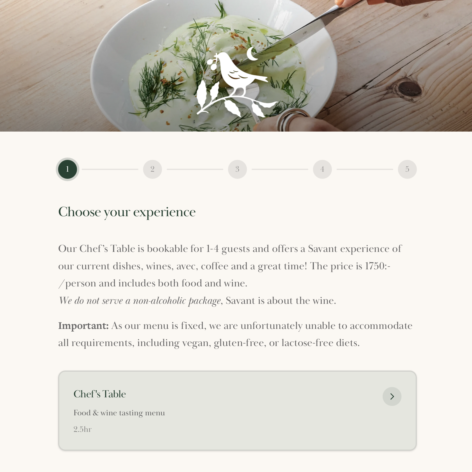 Savant Bar Reservation System