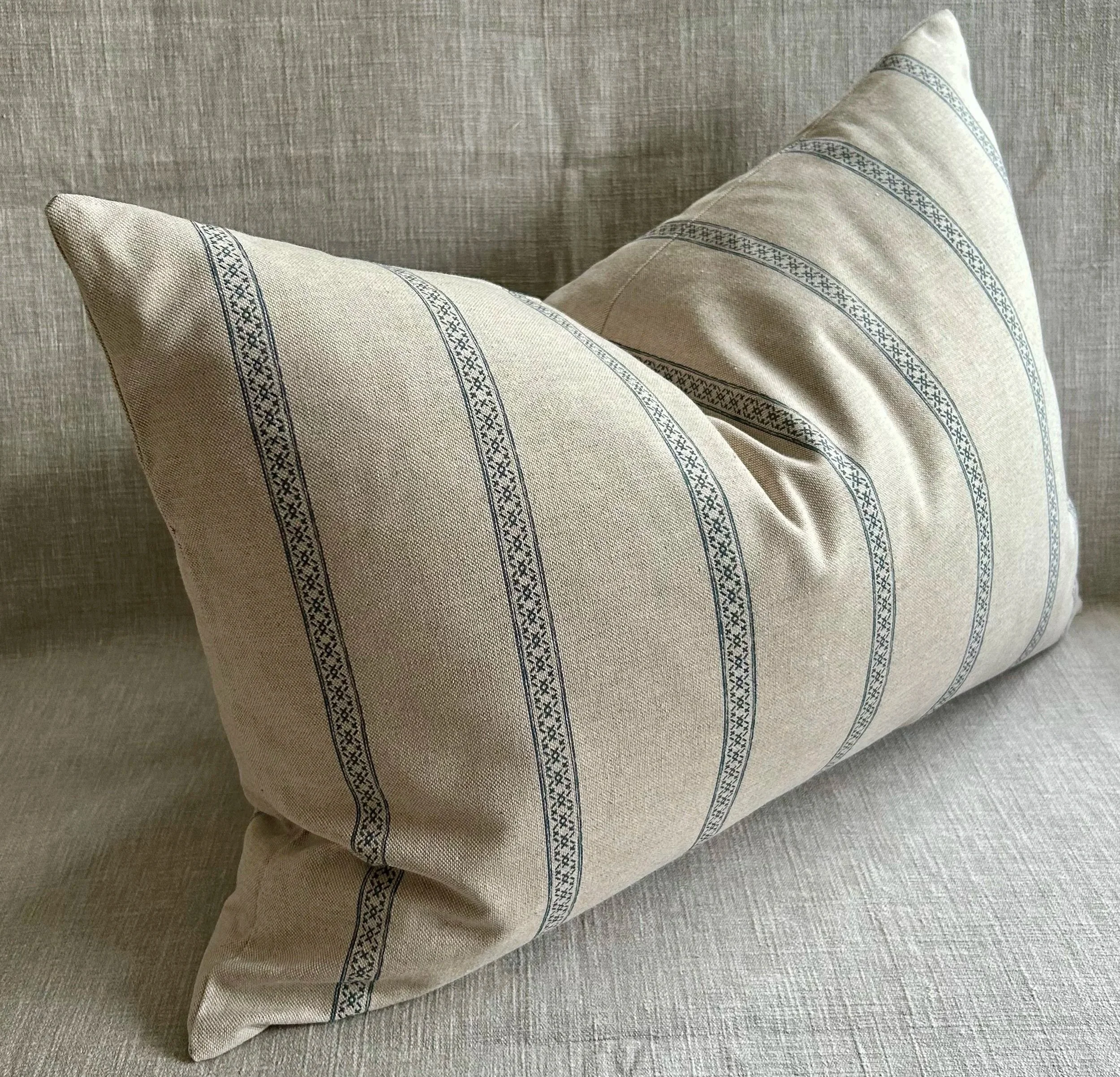 Elegant Stripe Rectangular Cushion