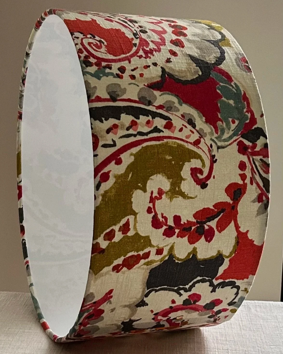Paisley Linen Lampshade - Multi Coloured