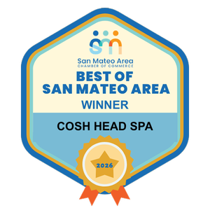 Best of San Mateo Area 2026 winner badge awarded to Cosh Head Spa