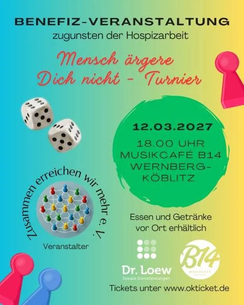 Einladung zu einer Benefiz Veranstaltung von Zusammen erreichen wir mehr e. V. zu Gunsten der Hospizarbeit.