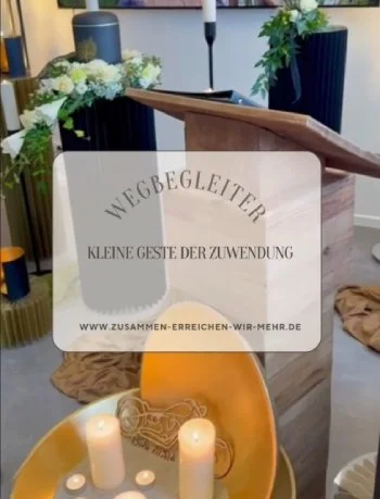 Wegbegleiter. Kleine Geste der Zuwendung. Hospizarbeit Zusammen erreichen wir mehr e. V