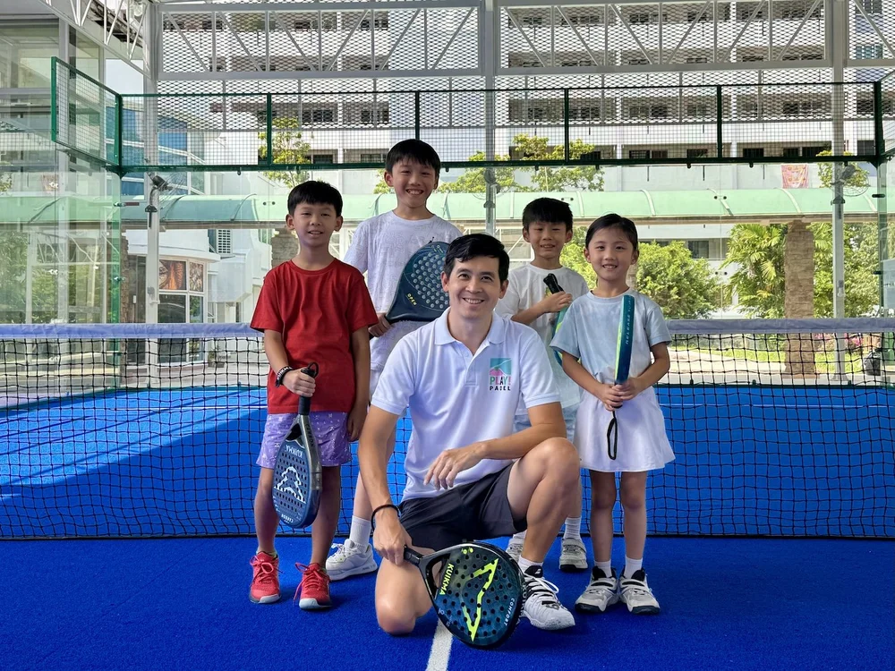 Junior padel coaching for children